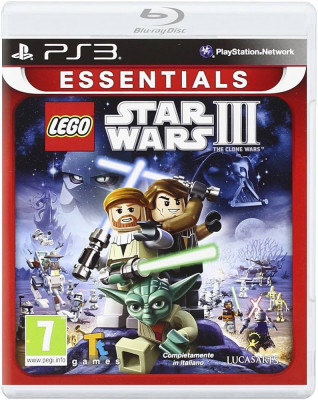 PS3 LEGO Star Wars III The Clone Wars ESSENTIALS disc aproape nou (PS3) foto