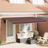 vidaXL Cortina Retractabilă Maro 400 x 200 cm țesătură 3329822
