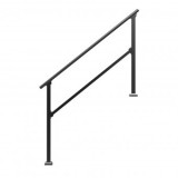 Balustrada otel, 4-5 trepte Vivatechnix, Dimensiune 1380 x 84 x 920 mm, Unghi reglabil 0&deg; - 40&deg;, Negru