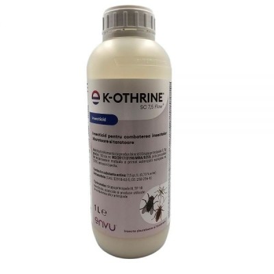 K-Othrine SC 7.5 Flow 1L insecticid pentru combaterea plosnitelor de pat furnicilor gandacilor de bucatarie mustelor tantarilor purecilor foto