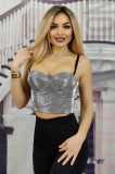 M784-6 Bustiera sexy cu burete, sclipici si fir metalic stralucitor