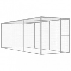 vidaXL Cușcă pentru pisici, 4,5 x 1,5 x 1,5 m, oțel galvanizat