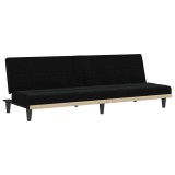 Cumpara ieftin Canapea extensibila cu suporturi de pahare, negru, textil