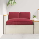 Set de perne pentru palet cu pernă 3 pcs Roșu Vin