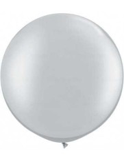 Balon Latex Jumbo 90 cm ARGINTIU foto