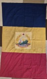 steag pentru defilare din panza - tricolorul republicii socialiste romania - dimensiuni 150 / 75 cm - din anii &#039;60