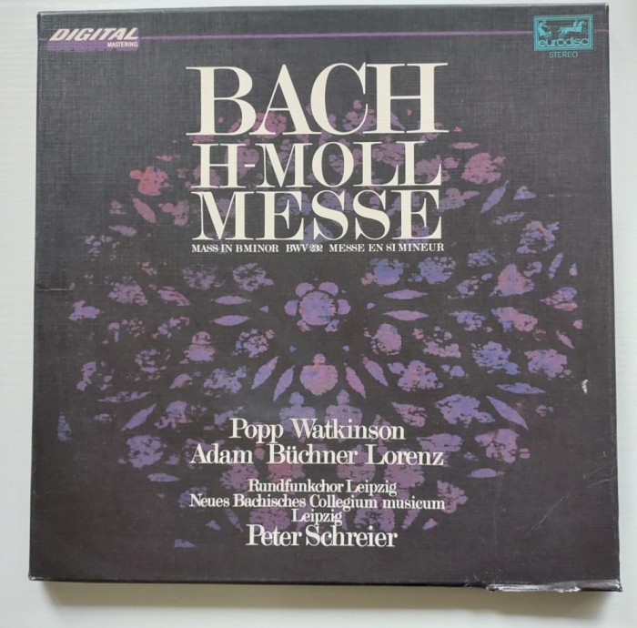 Johann Sebastian Bach, Messe In H-moll BWV 232 - box set de 3 discuri vinil