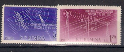 1957 - Conferinta telecomunicatiilor, serie neuzata foto