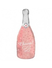 Balon Folie Sticla Vin Spumant Cheers! - 29x70 cm foto