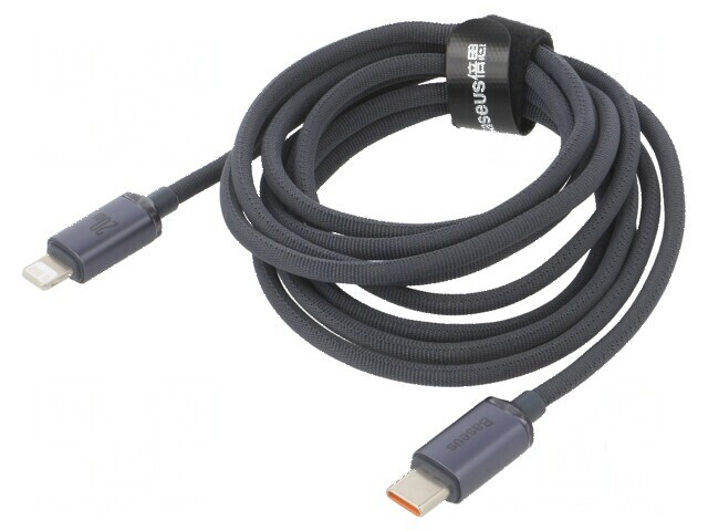 Cablu USB 2.0 Apple Lightning și USB C, 2m, negru, 20W