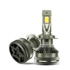 Set 2x Becuri LED Auto H7, 210W, 27000LM, Control prin Aplicatie, Alb Galben , Premium LED Headlights, Super Canbus