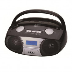 Radio portabil Bluetooth Akai, 3 W, player MP3, jack Aux-In, display LED, Negru foto