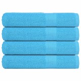 VidaXL Prosoape 4 buc Turcoaz 100x200 cm 360 g/m&sup2; 100% bumbac