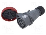 Conector alimentare AC trifazat IP67 AMPHENOL 16A 415V 4 pini mufă