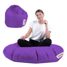 Fotoliu puf, Bean Bag, Ferndale, 100 cm, poliester impermeabil, mov