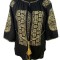 Bluza tip ie dama RBIB, marime 2XL, negru/auriu antichizat