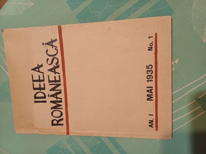 revista &bdquo;Ideea rom&acirc;nească&rdquo; nr. 1/1935