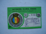 Carnet de membru Automobil Clubul Roman, 1983, Romania de la 1950, Documente