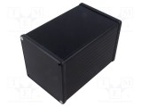Carcasă aluminiu negru HAMMOND 1455 cu panou ABS 160x104,5x104,5 mm