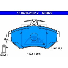 Set placute frana punte fata Audi A4 (B5), 11.1994-09.2001, VW Passat (B5) 1995-12.2001; marca Ate 13046028222 foto
