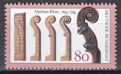 Germania1993-250 ani de la moartea lui Mathias Klotz, producător instrumente,MNH foto
