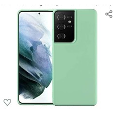 Huse silicon antisoc cu microfibra interior pentru Samsung S21Ultra Verde