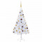 Brad de Crăciun artificial cu LED-uri&amp;globuri 120 cm 230 ramuri