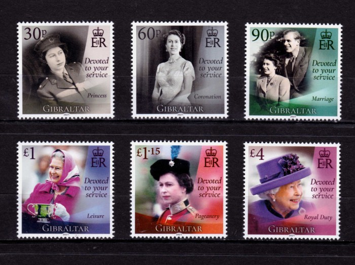 ✅(S17)Gibraltar 2021 &quot;Regina Elizabeth II -aniv. a 95 ani &quot;,nominal 7.95 &pound; ,MNH