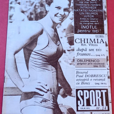 Revista SPORT nr.14/iulie 1973(Chimia RM-Valcea-Cupa;prezentare SC Bacau)