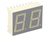 Afișaj LED 7 segmente 14mm 0,56 Nr.car: 2 verde 2&divide;10,5mcd