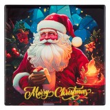 Suport Pahare Ceramic, Mos Craciun, Multicolor, 10.8x10.8cm, Oem