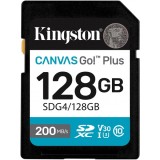Card Memorie SDXC Kingston Canvas Go Plus, 128Gb, Clasa 10 / UHS-1 U3 SDG4/128GB