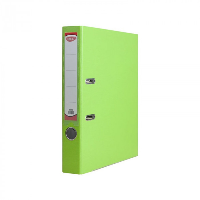 Biblioraft plastifiat PP/H 5 cm verde deschis Daco