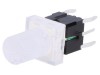 Comutator tastatură SPST-NO 0,05A/12VDC cu LED THT 1,56N