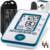 Cumpara ieftin Tensiometru de Brat Digital, Ecran LCD Mare, Masurare Tensiune si Puls, Detectare Puls Neregulat, Manseta Reglabila, Saculet, Alb