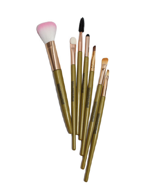 Pensule machiaj, Makeup Brush, 7 pensule, Verde | Okazii.ro