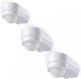Set de 3 senzori de miscare cu infrarosu V-TAC, IP65, plastic, alb, 125,2 x 72,7 x 71,4 cm