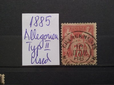 1885-Franta-Alegorii-Tip II-dant.-vezi stampila-Y.T.=+165$ foto