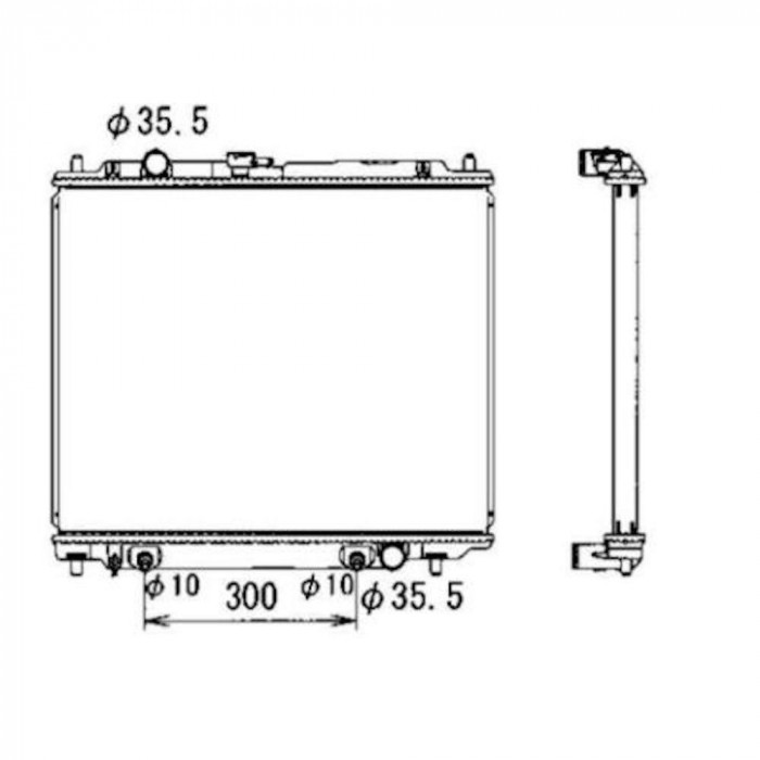 Radiator racire Mitsubishi Pajero (V20/V40), 06.1994-05.1997, Motorizare 2, 8 Td 92kw Diesel, tip climatizare Cu/fara AC, cutie automata, diametru in