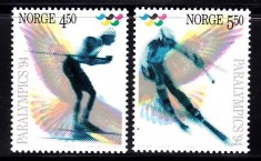 Norvegia 1994 - Jocurile Paralimpice, sport, schi, serie neuzata