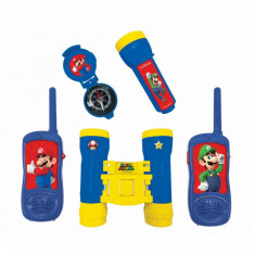 Set de joaca Walkie Talkies, binoclu, busoala si lanterna Super Mario