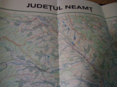 HARTA HIDROGRAFICA-1/200000- JUDETUL NEAMT- foto