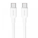 Usams Cablu US-SJ625 Type-C la Type-C PD 100W, 0.5m, Alb