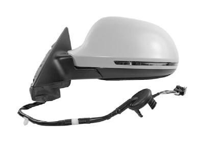 Oglinda exterioara Audi A3 (8p), 04.2008-10.2012 Model 5 Usi, partea Stanga, culoare sticla crom, sticla asferica, carcasa grunduita, cu incalzire, a foto