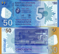 URUGUAY 50 pesos 2017 COMEMORATIVA polymer UNC!!! foto