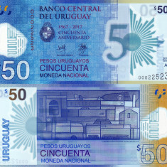 URUGUAY 50 pesos 2017 COMEMORATIVA polymer UNC!!!