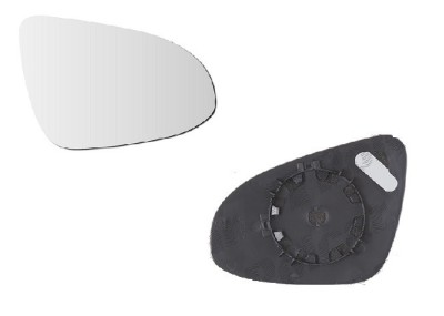 Geam oglinda exterioara cu suport fixare Toyota Yaris (Xp130), 03.2011-; Yaris, 07.2014-; Yaris, 05.2017- , Dreapta, geam convex; cromat, View Max foto