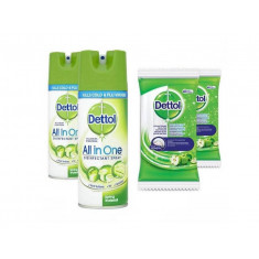 Pachet Dettol: Spray Dezinfectant 400 ml+servetele dezinfectante Mar Verde