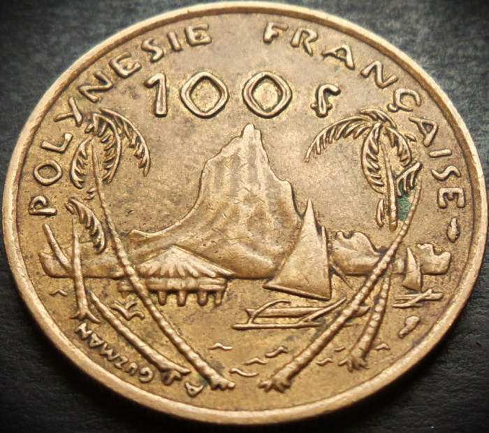 Moneda exotica 100 FRANCI - POLINEZIA FRANCEZA, anul 1976 * cod 2316