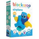 Set cuburi din spuma cu magnet Blockaroo, Avion 10 piese, Djeco